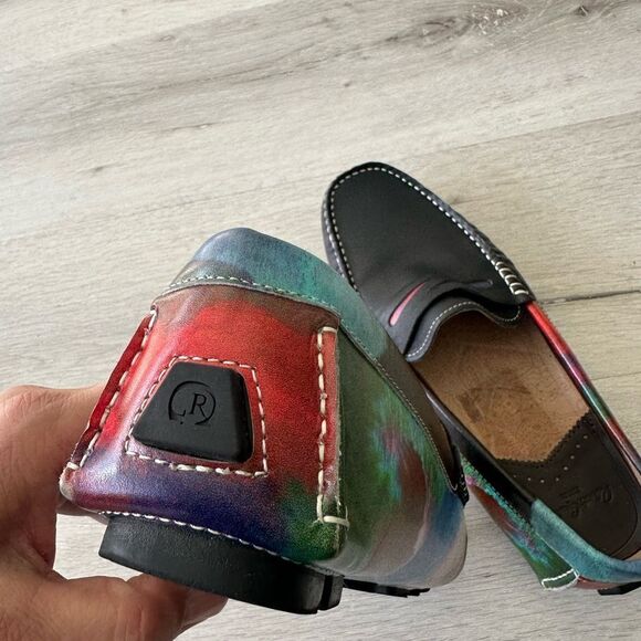 Robert Graham Sonny Leather Loafer Black/Multi
 NWOT main image 5